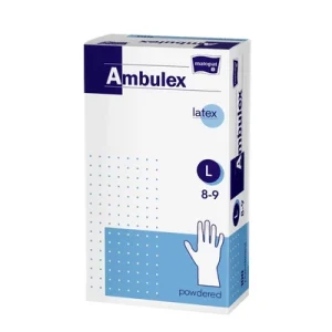 Vizsgálókesztyű AMBULEX latex L púderes