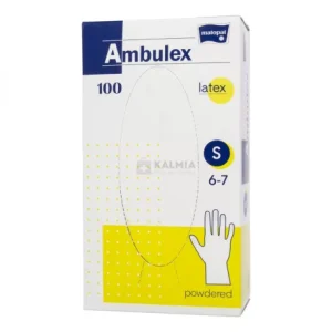 Vizsgálókesztyű AMBULEX latex S púderes