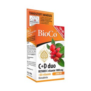 BioCo C+D3 DUO C-vit. 1000mg D3-vit. 2000NE ret.ftbl. (100.0 db)