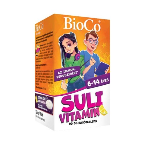 BioCo Suli vitamin rágótabletta citrom (90.0 db)