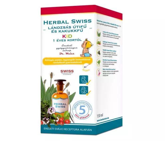 Herbal Swiss KID Medical szirup 1 éves kortól (150.0 ml)