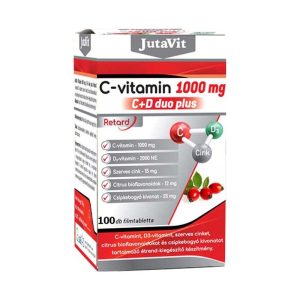 JutaVit C-vitamin 1000mg C+D DUO Plus ret.ftbl. (100.0 db)