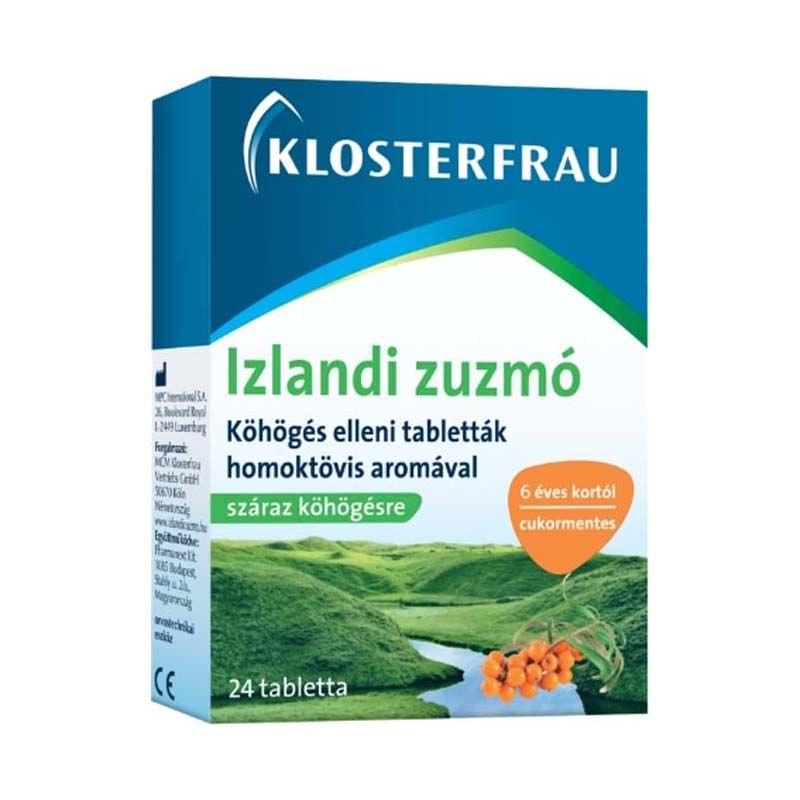 Klosterfrau Izlandi zuzmó tabletta köhögés ellen (24.0 db)