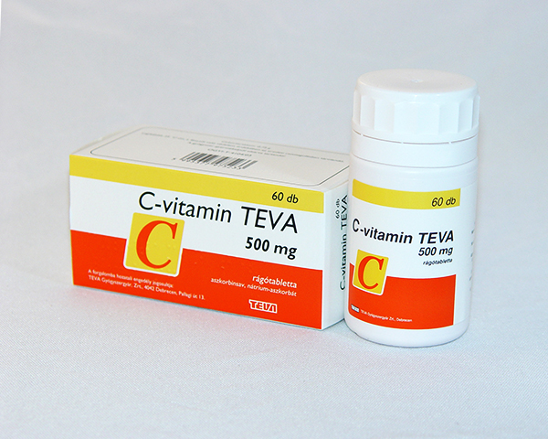 C-vitamin TEVA 500mg rágótabletta (60.0 db)