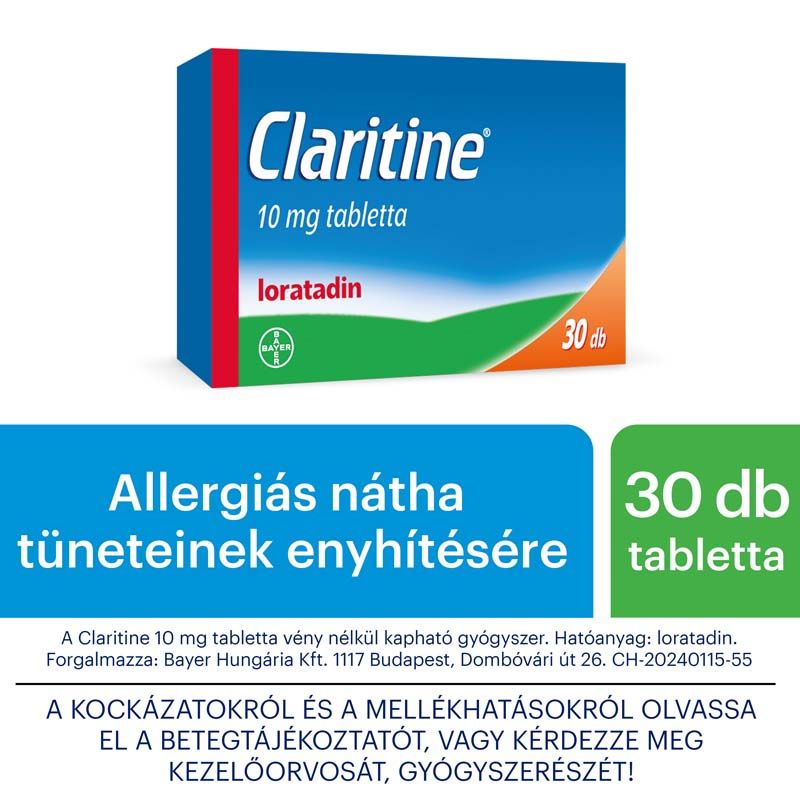 Claritine 10 mg tabletta (30.0 db)
