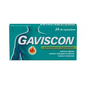 Gaviscon rágótabletta borsmenta ízű (24.0 db)