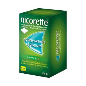 Nicorette Freshmint gum 4 mg gyógyszeres rágógumi (105.0 db)