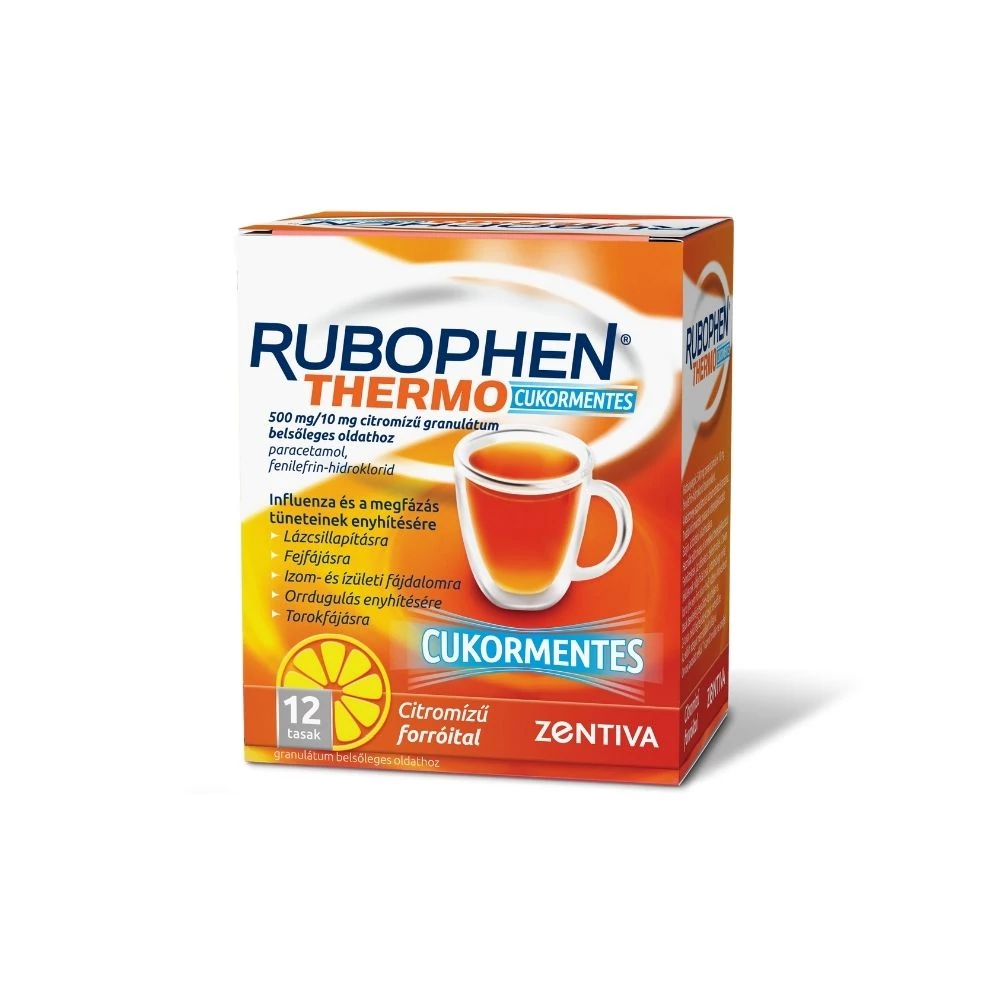 Rubophen Thermo cukormentes 500mg/10mg citromízű (12.0 db)