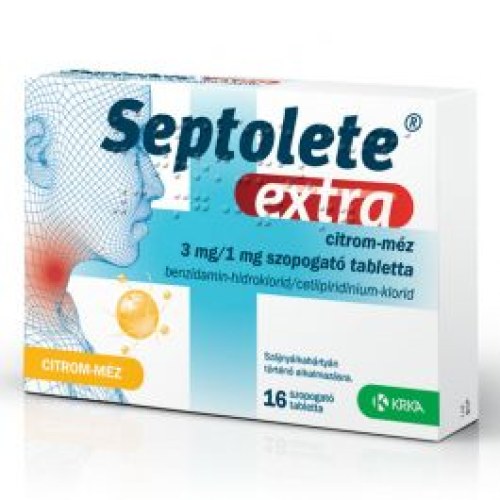 Septolete Extra 3 mg/1 mg szop.tabl. Citrom-Méz (16.0 db)