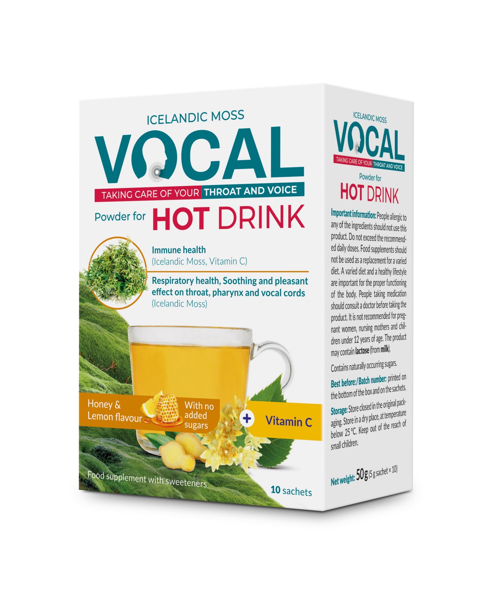 Vocal Hot Drink étrendkiegészítő italpor méz citrom (10.0 db)