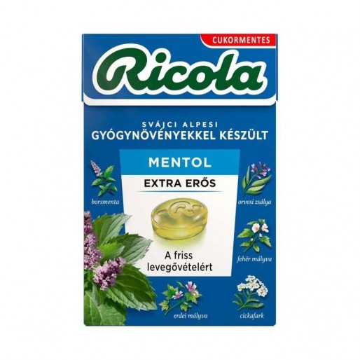 Ricola cukormentes cukorka mentol extra erős (40.0 g)